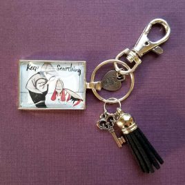 Boy Sherlock and Dog Pendant Keychain